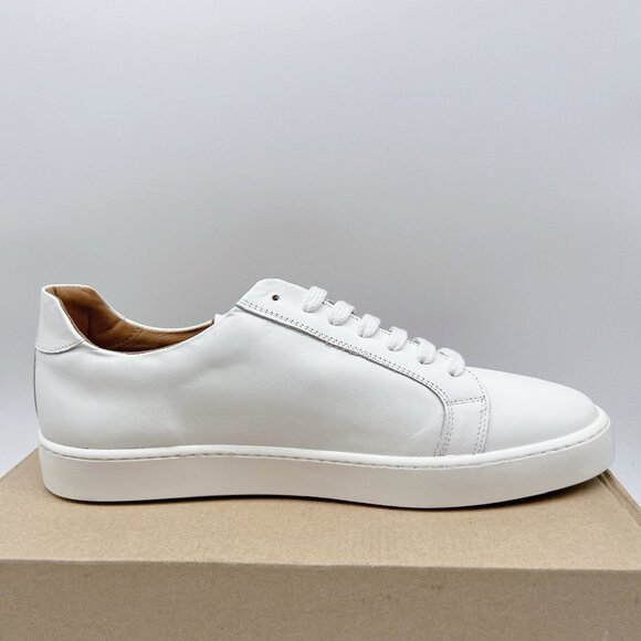 Bruno Magli Magnifico White Leather Low Top Lace Up Sneaker Mens US 12 ITALY - Picture 7 of 11